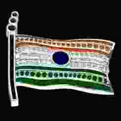 Indian Flag Diamond Brooch