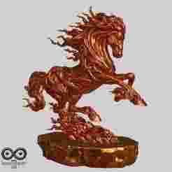 Inferno Stallion – Fantasy Horse 3D Printable Statue