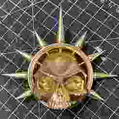 Inquisition Skull with Halo -STL
