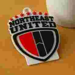 ISL NorthEast United FC keychain badge color printable and renderable