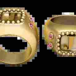 J ALPHABET RING 3d printable model