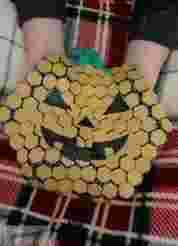 Jack-O’-Lantern NASA Fabric – Pumpkin Chainmail Fidget Toy, Halloween Desk Decor