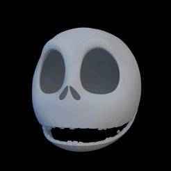 Jack Skellington Articulated Skull Mask STL | 3D Printable Halloween Cosplay with Moving Jaw