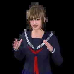 Japanese high school girl model from the Showa era