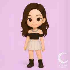 Jennie Blackpink chibi 3D style – Collectible figure ready to print