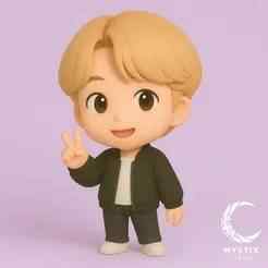 Jimin BTS Chibi Cartoon 3D Print STL | Park Jimin K-Pop Figure