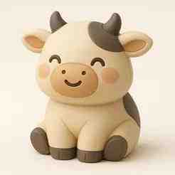 🐮 Kawaii Cow Keychain - 2 Variants