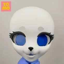 Kemono Puppy Dog Fursuit Head Base - Easy Print No AMS Required !
