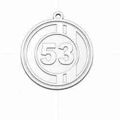 Key ring Herbie #53 - logo Auto Herbie 53