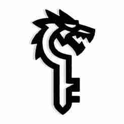 key with the head shaped like a roaring dragon 1 - 2D/3D Wall Art STL+SVG For CNC Router, Plasma, Waterjet, Laser & 3D Printer