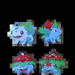 keychain Bulbasaur and Hueforge evolutions