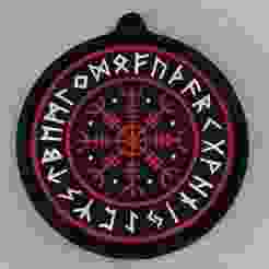 Keychain colorprint "Viking Runes" Print-in-place