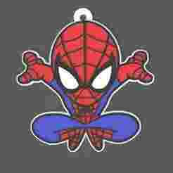 KEYCHAIN SPIDRMAN DRAWING IN 4 COLORS FOR COLOR CHANGE BY HEIGHT EASY PRINTING