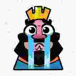 #KEYRING Emote Sad King - Clash Royale | Fanart STL