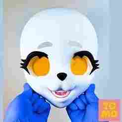 Kigurumi Canine Base Open Mouth Expression  - Easy Print No AMS Required !