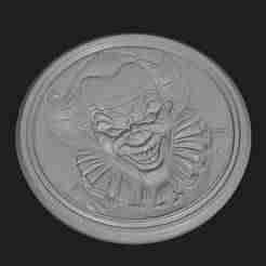 KILLER CLOWN COIN TOKEN WALL ART DOUBLE SIDED