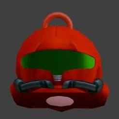 Kirby Keychain - Samus Hat Transformation - Super Smash Bros - Ready to Print