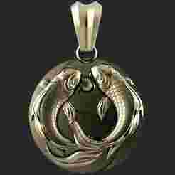 Koi fish pendant