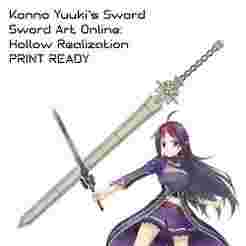 Konno Yuuki's sword - Sword Art Online: Hollow Realization | 3D Print Ready
