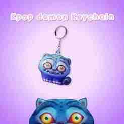 Kpop Demon Hunters - Blue Tiger Keychain 2