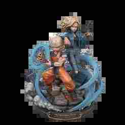 Krillin & Android 18 - Dragon Ball 3D Model Set
