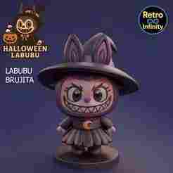 Labubu Brujita / Labubu Little Witch - Halloween 3D figure Retro Infinity style (90mm) | vinyl collectible