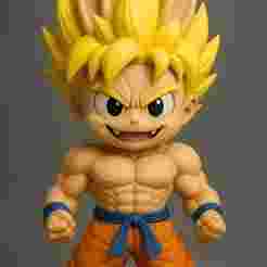 Labubu Super Saiyan Goku Style – 3D Printable Figurine