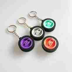 Lada Gyroscope Tire Keychain – Rotating Logo