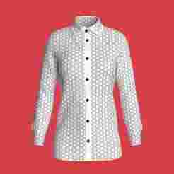 Ladies White Print Shirt  | Marvelous / Clo3d / obj / fbx