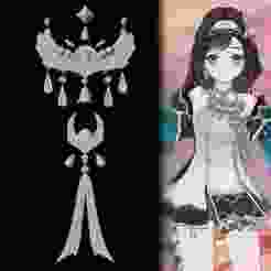 Lan Yan  Necklace & Chest Ornament Gneshin Impact Cosplay