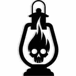 lantern with a flickering flame shaped like a skull 3 - 2D/3D Wall Art STL+SVG For CNC Router, Plasma, Waterjet, Laser & 3D Printer