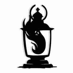 lantern with a ghost swirling inside the flame 4 - 2D/3D Wall Art STL+SVG For CNC Router, Plasma, Waterjet, Laser & 3D Printer