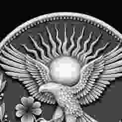 laser coin engrving eagle lightburn depthmap stl