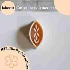 Leaf Petal polymer clay imprint cutter