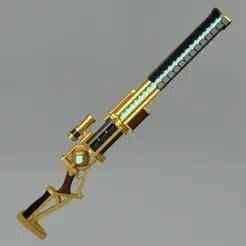 League of Legends Arcane Commander Caitlyn Skin Rifle. TV series, video game, props, cosplay