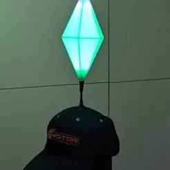 LED Sims Plumbob Halloween costume with RGB animations controllable via app