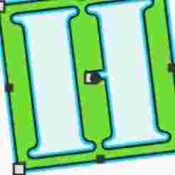 LETTER H STENCIL