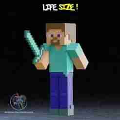 Life-Size Steve 3D Printer File STL