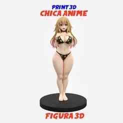 LILI - ANIME GIRL 3D SCULPTURE - BASE INCLUDED