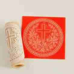 Lily Cross Texture Roller – Texture Roller for Polymer Clay, Fondant, Pottery and Crafts