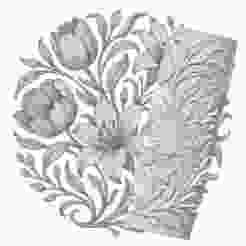 Lily Medallion Bouquet Clay Roller – Embossed Texture STL for Pottery, Polymer Clay & Slab Work