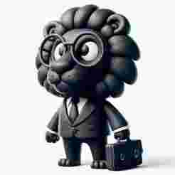 Lion Businessman 3D Print – Standing Figurine with Bag Showpiece
