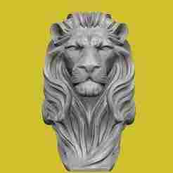 Lion Head Sculpture