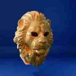 Lion mask prop, movie set costume, alligator party wear 3d printing STL file