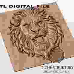 Lion – Roaring Wildlife Relief – 3D STL Model