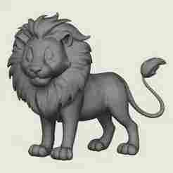 Lion Toy Print Ready 3D Model