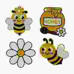 Little Bee Keychain Set - little bee Keychain Pack