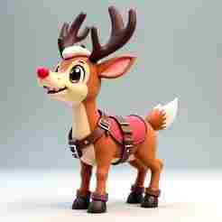 🦌 Little Christmas reindeer - 3D printable decoration 🎄