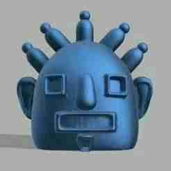 Llavero 3D Diablo Huma: Diseño Trippy de Arte Andino
