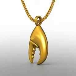 Lobster Pendant STL 3D Model for Jewelry – One Inch Pendant